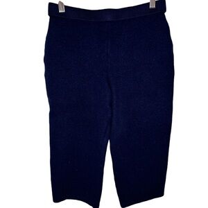 St. John Basic Navy Heavy Wool Capri Pants - Size 4